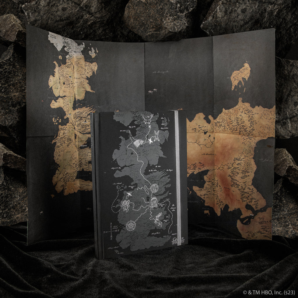 Westeros Hardcover-Notizbuch mit faltbarer Karte