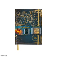 Taccuino con copertina rigida della Terra di Mezzo con mappa pieghevole