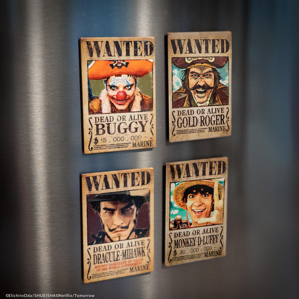 Set of 4 Wanted Magnets | One Piece | Cinereplicas – Cinereplicas EU