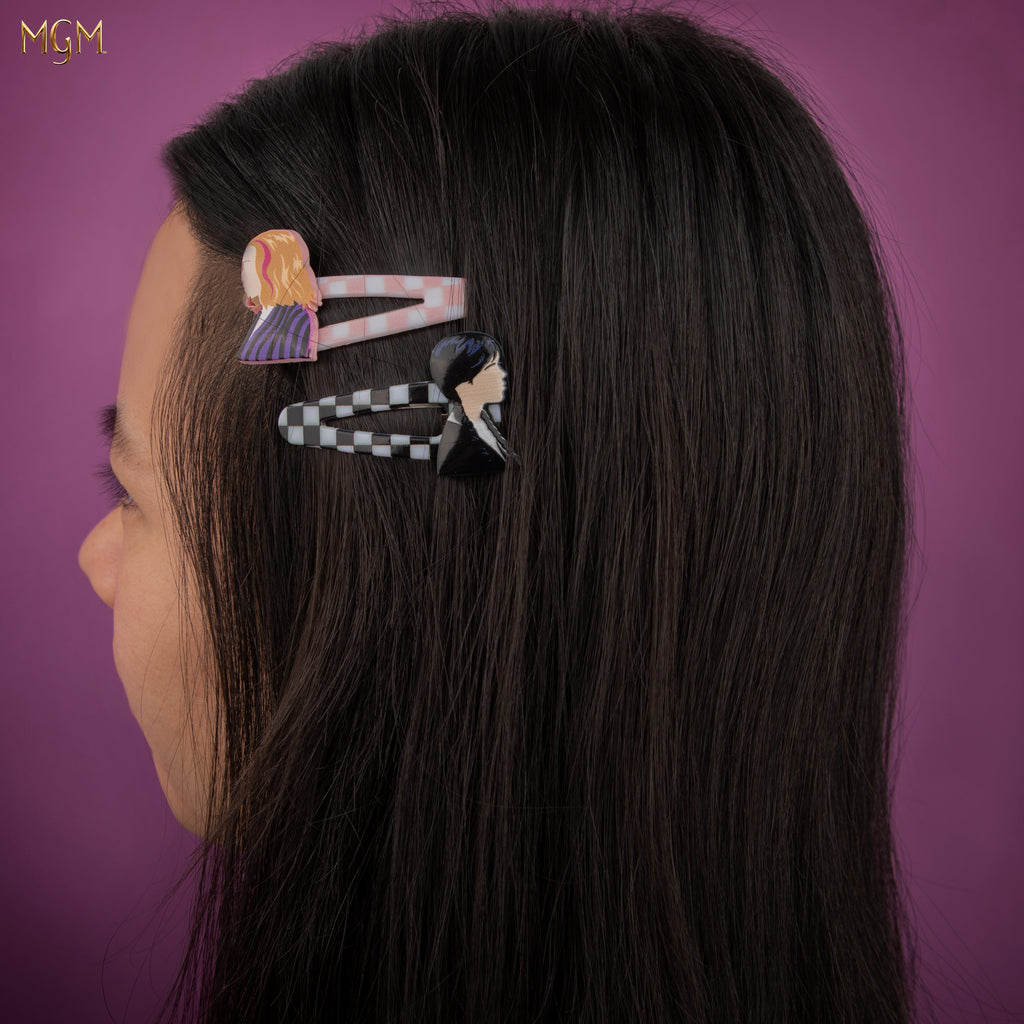 Set di 4 mollette per capelli del mercoledì