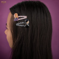 Set di 4 mollette per capelli del mercoledì