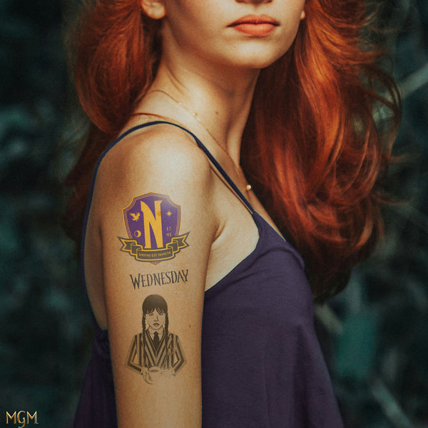Set of 23 Wednesday Tattoos | Wednesday | Cinereplicas