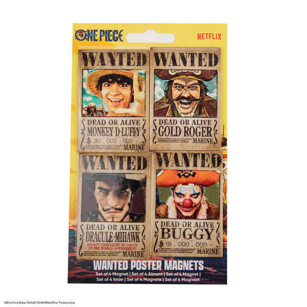 Set of 4 Wanted Magnets | One Piece | Cinereplicas – Cinereplicas EU