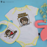 Body e bavaglino per neonato Little Wizard