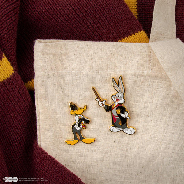 Warner Bros Studio Tour Looney Tunes Bugs Bunny & Gossamer Enamel Pin Set - New