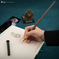 Penna a bacchetta Draco Malfoy con supporto e segnalibro lenticolare