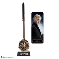 Penna a bacchetta Draco Malfoy con supporto e segnalibro lenticolare