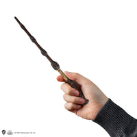 Penna a bacchetta di Albus Dumbledore con supporto e segnalibro lenticolare