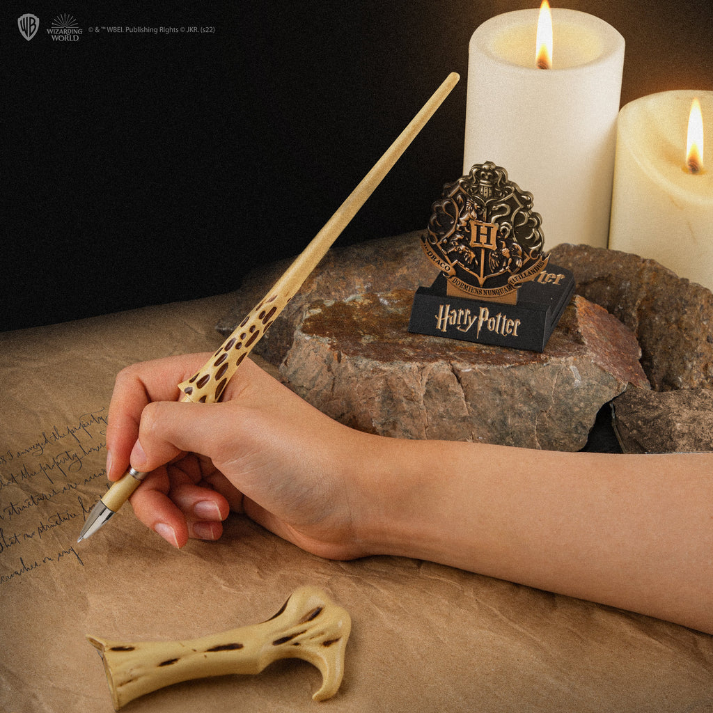 Penna a bacchetta di Lord Voldemort con supporto e segnalibro lenticolare