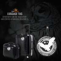 department for regulation and control of magical creatures lugagge tag