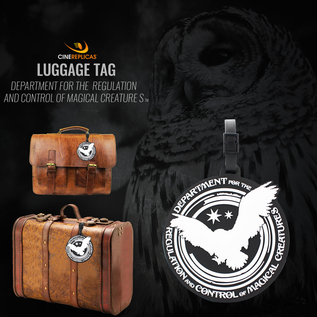 harry potter lugagge tag department for regulation and control of magical creatures suitcases