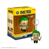 Offiziell lizenzierter Netflix One Piece Zoro Gomee Keymate-Schlüsselanhänger in Sammlerbox-Verpackung auf weißem Hintergrund von Cinereplicas