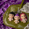 Officially licensed Netfix KPop Demon Hunters, HUNTR/X, Rumi, Mira and Zoey Gomee Keymate keyring bundle by Cinereplicas Europe.