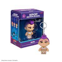 Officially licensed Netflix KPop Demon Hunters Rumi Keymate keyring in official packaging by Cinereplicas Europe.