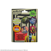 Set mit 6 Beetlejuice Lenticular-Abzeichen