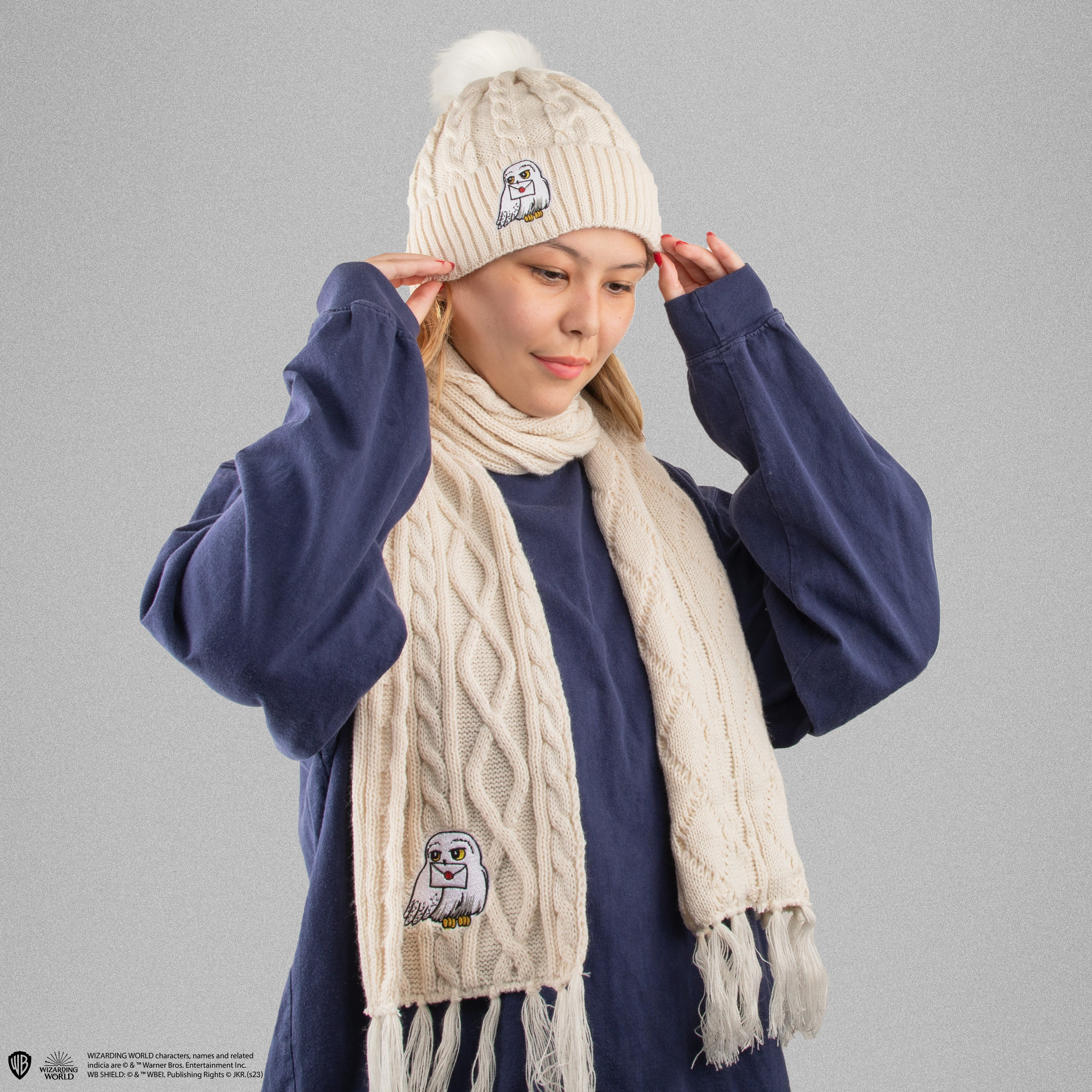 harry potter schal mütze handschuhe Hedwig Beanie- und Schal-Set | Harry Potter