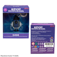 Porte-clés Gomee Keymate officiel Sussie la pie, sous licence Netflix KPop Demon Hunters, en boîte de vente au détail officielle par Cinereplicas.
