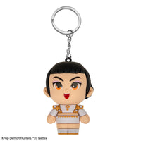 Officially licensed Netflix KPop Demon Hunters Zoey Gomee Keymate figure keychain on a white background by Cinereplicas.