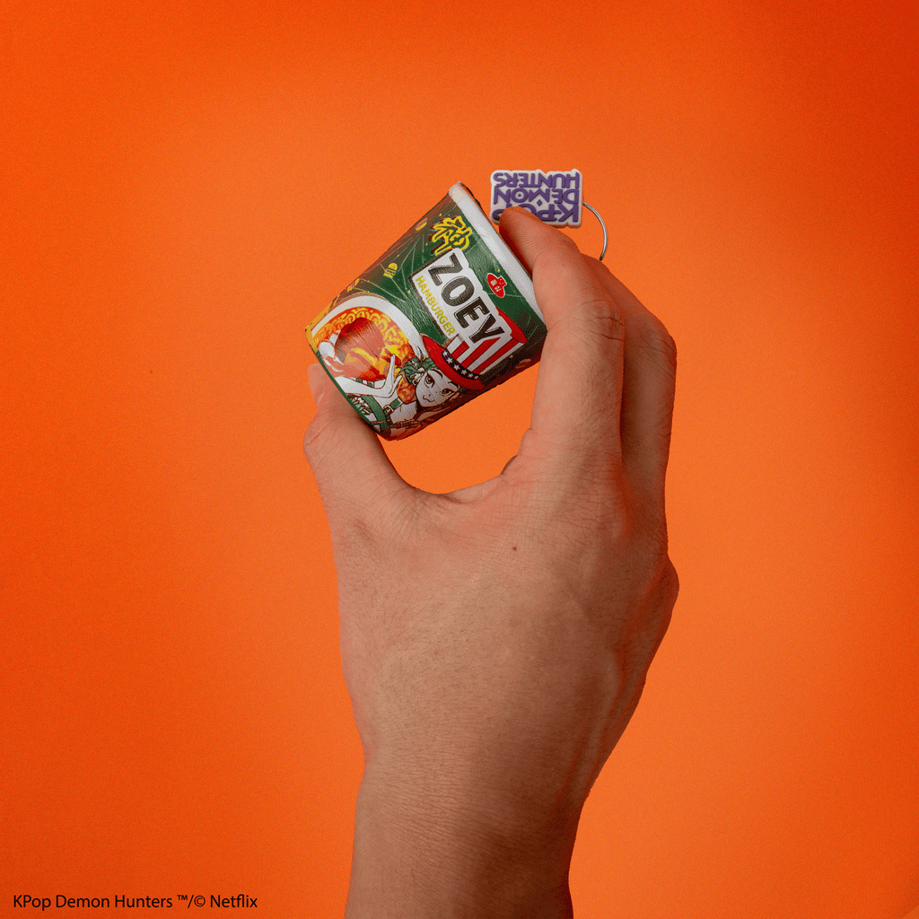 Zoey Hamburger Noodles Squishy Keychain