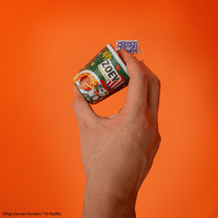 Zoey Hamburger Noodles Squishy Keychain