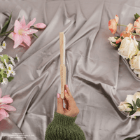 Wildflower Garden Wooden Fan