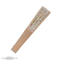 Wildflower Garden Wooden Fan