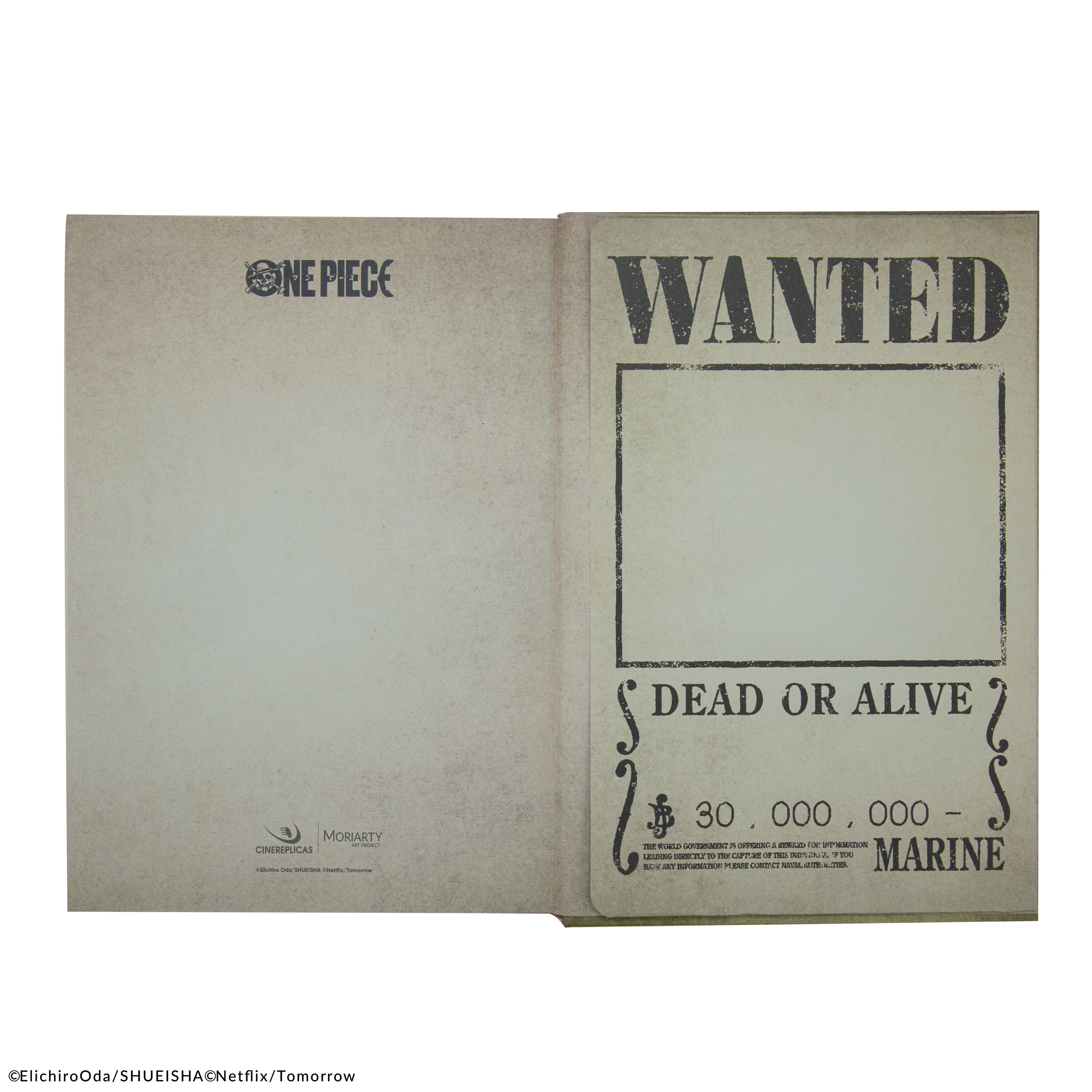 Wanted Note Book Paper Wanted Posters Notebook | One Piece | Cinereplicas – Cinereplicas EU
