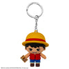 Officially licensed Netflix One Piece Monkey D Luffy Gomee Keymate figure keyring on white background by Cinereplicas.