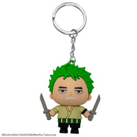 Officially licensed One Piece Zoro Gomee Keymate keyring on white background by Cinereplicas