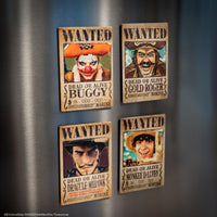 Set of 4 One Piece Wanted Magnets