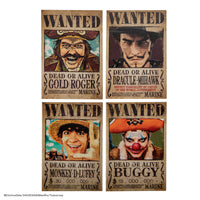 Set of 4 One Piece Wanted Magnets