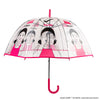 Parapluie transparent lumière rouge, lumière verte