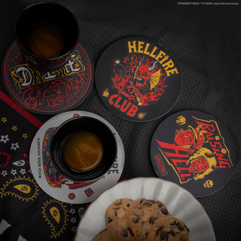 Conjunto de 4 posavasos del Club Hellfire