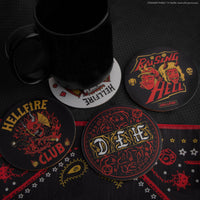 Conjunto de 4 posavasos del Club Hellfire