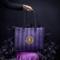 Sac de shopping violet de l'Académie Nevermore