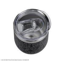 Genähter schwarzer Reisebecher