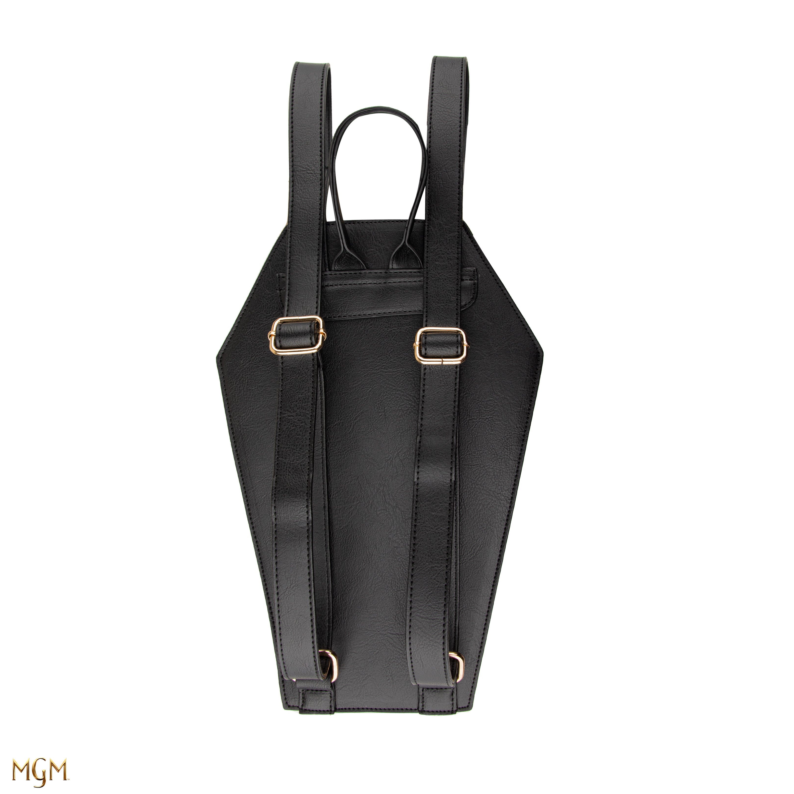 black leather backpack wednesday Wednesday TV Coffin Backpack