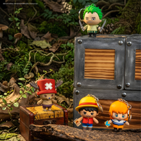 Offiziell lizenziertes One Piece Luffy-, Zoro-, Nami- und Chopper-Keymate-Schlüsselanhänger-Set von Cinereplicas Europe.