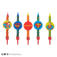 Set mit 10 Superman-Geburtstagskerzen
