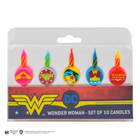 Set mit 10 Wonder Woman Geburtstagskerzen