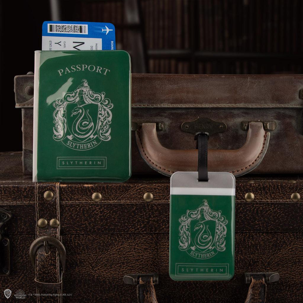 Set di etichette per bagagli e custodia per passaporto Serpeverde
