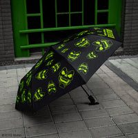 Paraguas con cara de esqueleto