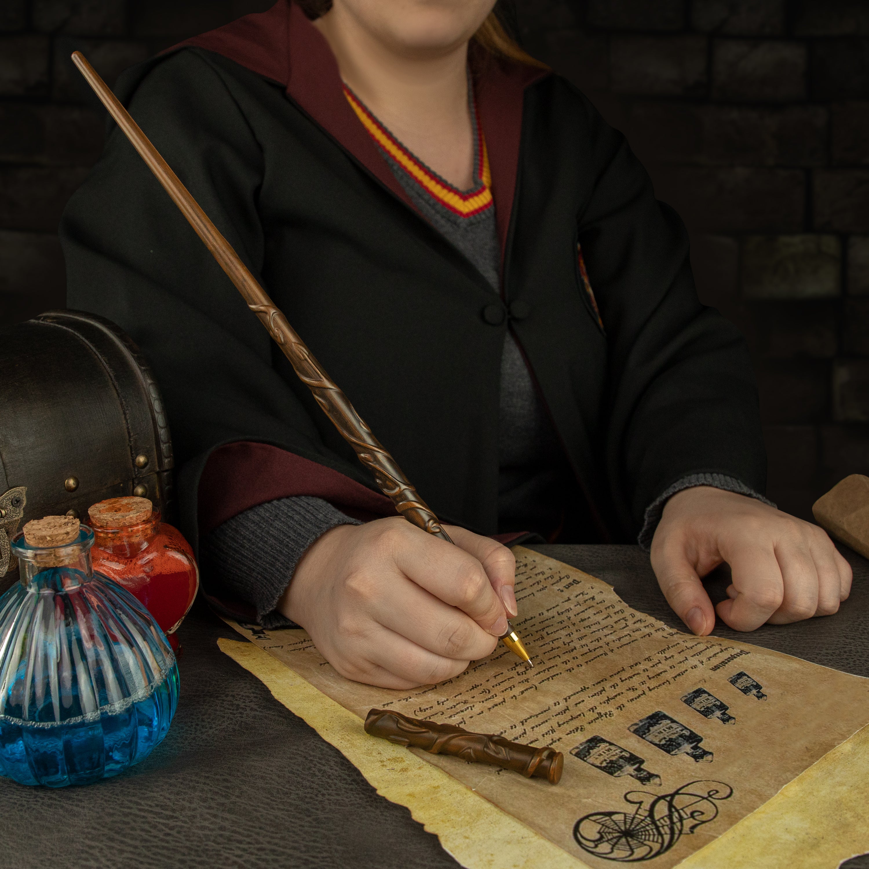 Harry Potter - Hermine Granger Zauberstab Stift & Lesezeichen