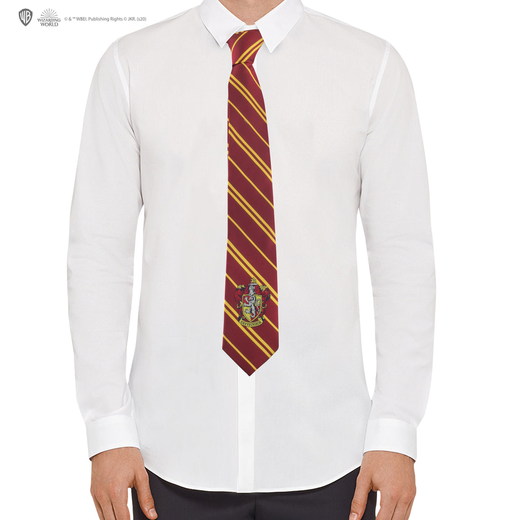 Cravatta Grifondoro con stemma intrecciato per adulti
