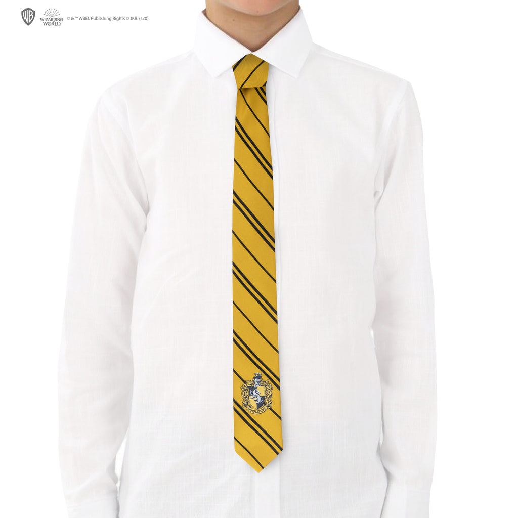Gewebte Hufflepuff Wappen-Krawatte für Kinder