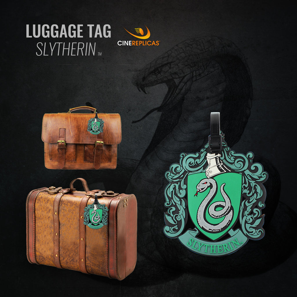 harry potter slytherin luggage tag